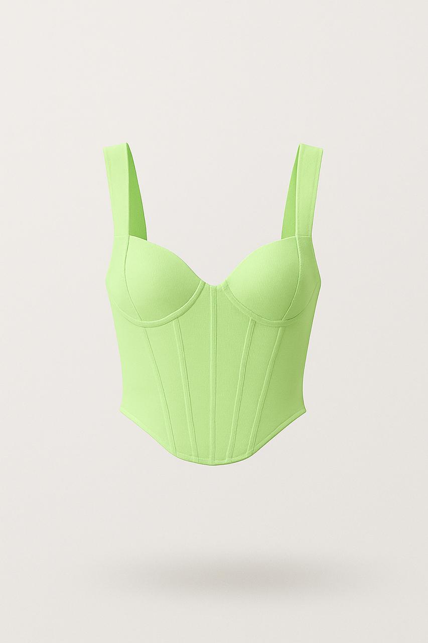 Neon Green Corset Top