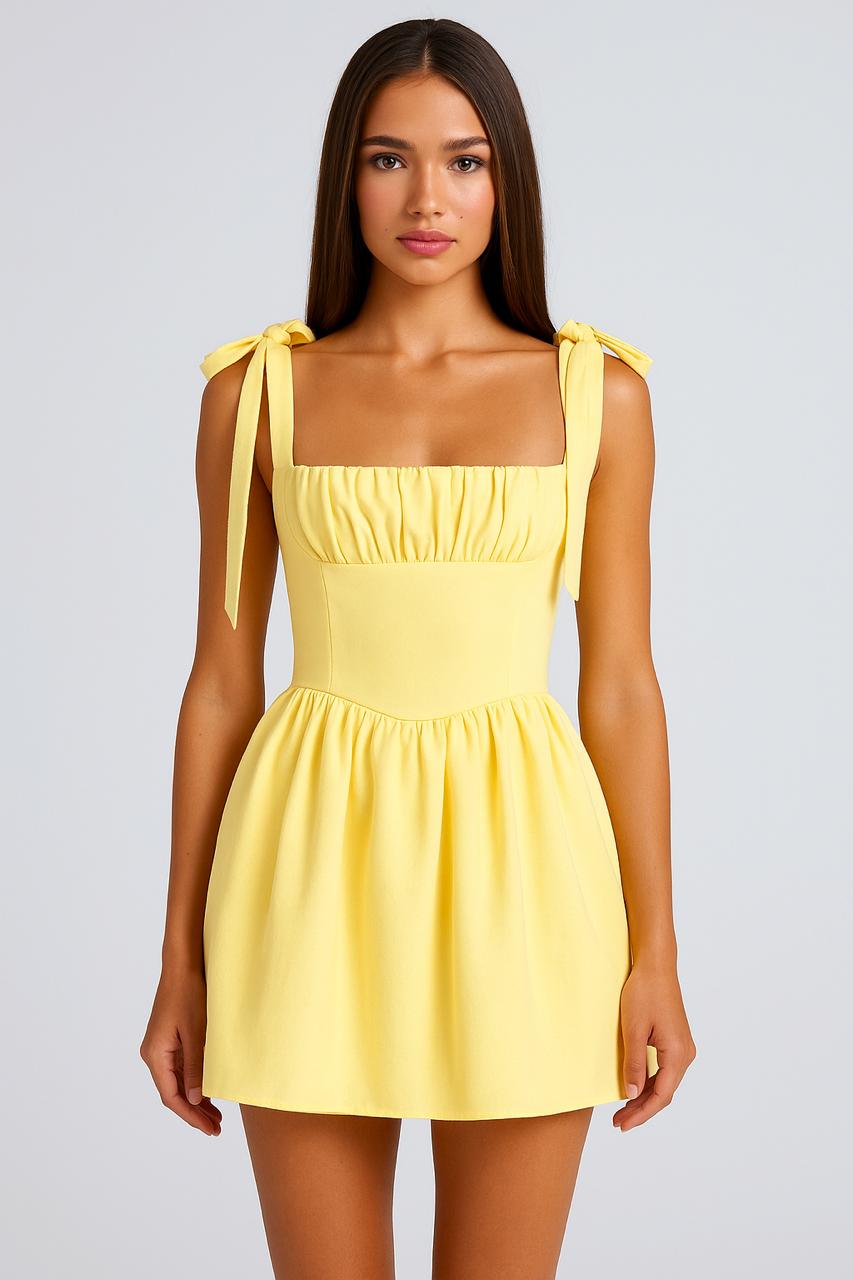 Sunny Yellow Mini Dress